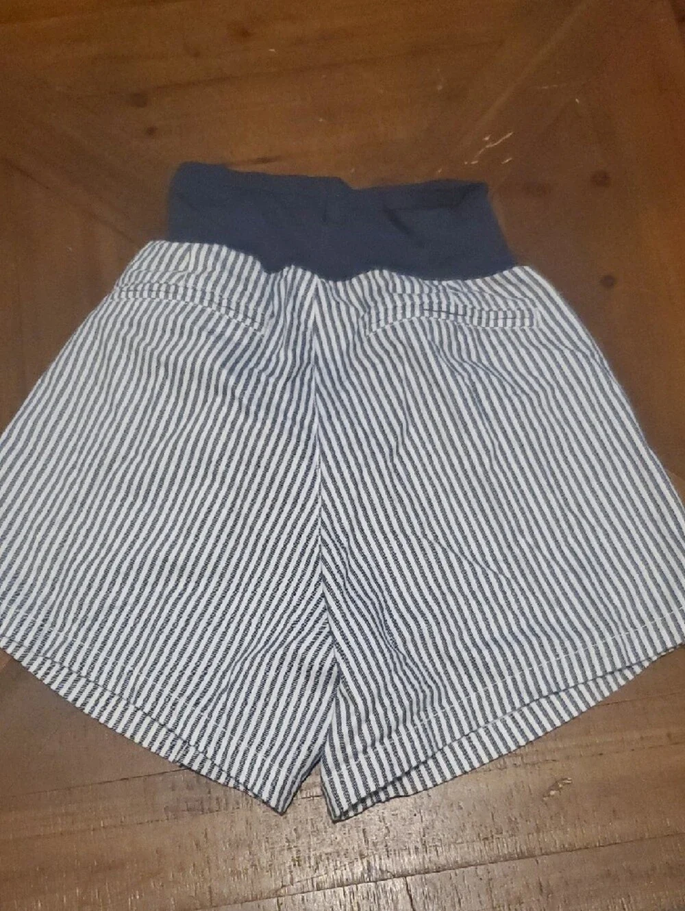 Maternity Old Navy Navy and White Striped High-Waist Women’s Shorts